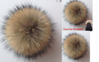 12cm Brown Handmade  Artificial Fur Pom Bobble Pompom For Hat Cap  Uk