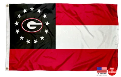 UGA Bulldogs Fútbol Nacional 2021 Campeones 3x5 Bandera Georgia Bull Dogs Banderas. Foto 1 de 4