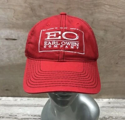 Gorra de béisbol Earl Owen Company ajustable roja Foto 1 de 4