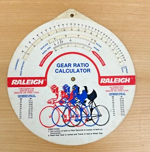 Vintage Raleigh Bicycle Gear Ratio Calculator / Margin of Profit Calculator - Picture 1 of 2