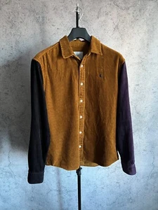 Camicia uomo Carhartt velluto a coste con bottoni manica lunga taglia media casual - Foto 1 di 21