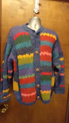 Vintage Amano Wool Sweater Colorful Large-XLarge Womens Mens - Image 1 of 4