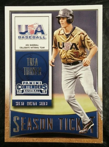 2015 Panini Contenders Baseball Season Ticket Trea Turner Cover