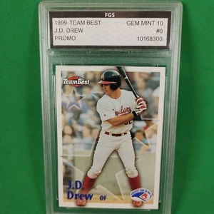 Graded 1999 J.D. Drew Promo Baseball Card Team Best #0 - Picture 1 of 2