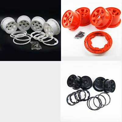 Orange front rear wheels rims bead locks for hpi baja 5b 5t buggy truck - Image 1 of 4