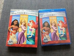 Disney Princess 3-Movie Collection-Moana, Tangled, Little Mermaid *NEW* Blu-ray - Picture 1 of 2