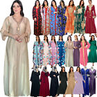 Robe longue florale Ramadan Dubaï Abaya pour femmes caftan musulman robe de fête Maroc