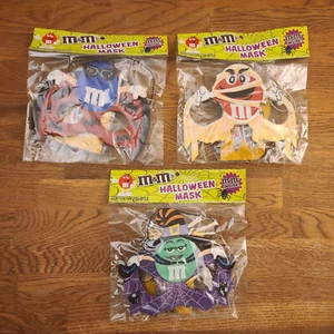 VTG Set of 3 M&M's Halloween Costume Mummy/Witch/Vampire by Galerie SEALED - Picture 1 of 6
