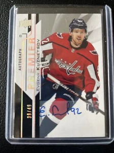 208-19 UD Premier Base Auto #/49 Evgeny Kuznetsov #28 Washington Capitals SP - Bild 1 von 2