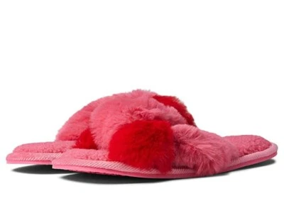 Zapatilla para mujer Joules Mabelle EE. UU. 7-8 rosa imitación piel correa cruzada diapositiva QLW235 Foto 1 de 4