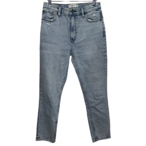 Jeans ajustados de tiro alto azules denim lavado claro Abercrombie & Fitch talla 28 6 - Imagen 1 de 6