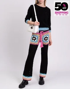 PVP €298 FRANKIE MORELLO Pullover Jersey Talla L Negro Angora Mezcla Lana - Imagen 1 de 8
