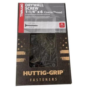 HUTTIG GRIP 1-1/4” x 6 Tornillo de rosca gruesa Tornillos para paneles de yeso Phillips 5 libras - Imagen 1 de 12