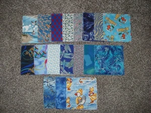 KEEPSAKE QUILTING 5x5 INCH NOVELTY COTTON FABRIC, 140 SQUARES - Shades of Blue - Picture 1 of 1
