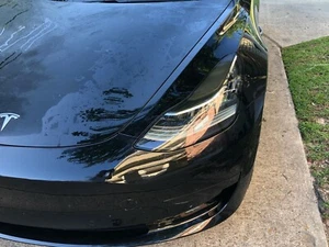 PreCut Headlight EYELID Vinyl Smoke Overlays for 2017-2020 Tesla Model 3 - Bild 1 von 2