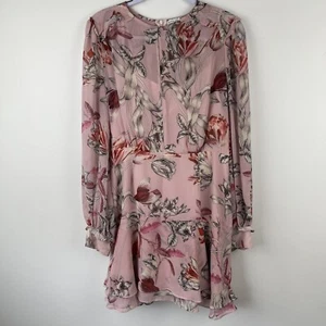 Cooper St Size 12 Womens Dress Pink Floral Ruffles Zipper Lined Party Summer - Picture 1 of 11