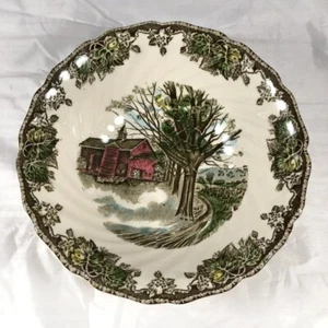 Excellent JOHNSON BROTHERS The Friendly Village Autumn Mists 8 " Serving Bowl - Picture 1 of 3