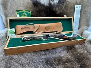 1979 Vintage Puma 16 6374 1st Model Cougar Knife With Stag Handles And Gold Tag - Picture 1 of 24