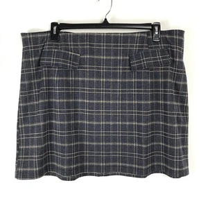 Minifalda a cuadros ModCloth Sweet Silver forros para mujer talla grande 2X cremallera línea A - Imagen 1 de 8