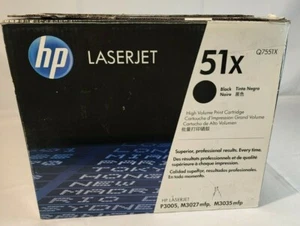 Cartucho HP Q7551X 51X negro de alto rendimiento para P3005 genuino OEM caja abierta envío gratuito - Imagen 1 de 3
