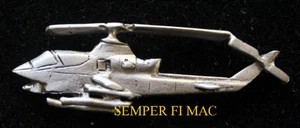AH-1 COBRA LAPEL HAT PIN UP MADE IN US ARMY MARNES HUEY SNAKE MARINES HELO WOW - Picture 1 of 9