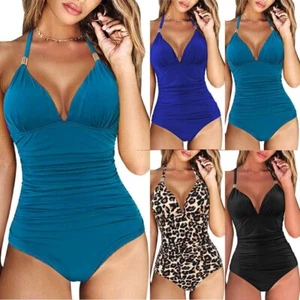 Monikini Neckholder Einteiliger Bademode Badeanzug Strandkleidung für Frauen - Bild 1 von 16
