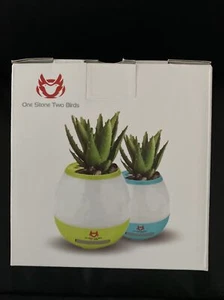 4.6in Plastic Planter 200ml Mist Humidifier Wireless Bluetooth Speaker LED Light - Picture 1 of 5