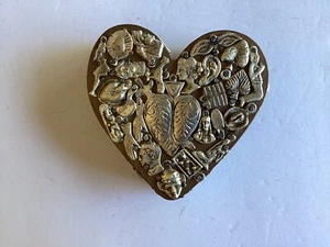 Vintage Wooden Milagro Heart 4” Hand Made USA - Imagen 1 de 10