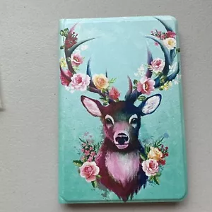 For Amazon Kindle Fire 7 2022, 12th Gen Tablet Case Stand Cover- Deer And Flower - Picture 1 of 3