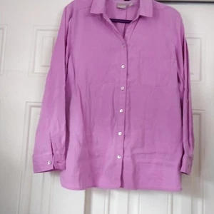 Chicos rosa Bluse Knopfleiste Tunika Style Größe 2 Modal - Bild 1 von 5