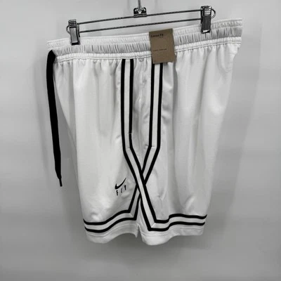 Nike Women's Fly Crossover Basketball Shorts White Black Size XL DH7325-100 - Image 1 of 4