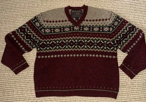 Vintage 90s Abercrombie Wool Ski Cabin Winter Cozy The Big Sweater Gr. XL Extra Large - Bild 1 von 9