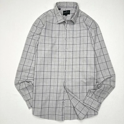 Мужская рубашка RODD & GUNN 2XL Boltons спортивный покрой серая клетчатая с длинным рукавом фланелевая - Изображение 1 из 4