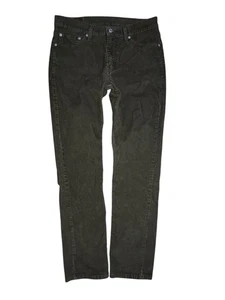 Levis 511 Herren 32x32 Grün Cord Hose Slim Fit Stretch Tapered Taschen C74 - Bild 1 von 5