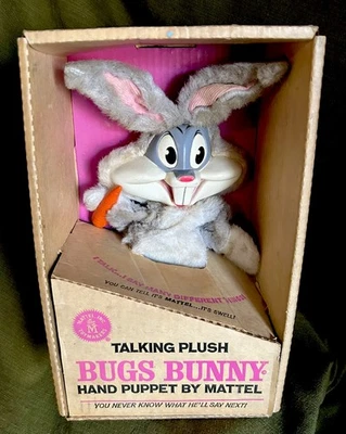 Boneco vintage Mattel Talking Bugs coelho na caixa original fala bem - Imagem 1 de 4