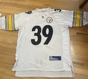 Vintage Pittsburgh Steelers Reebok Willie Parker #39 Jersey White Adult Size 50 - Picture 1 of 7