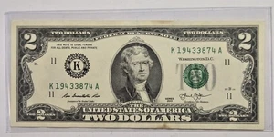 U.S. TWO DOLLAR BILL $2 SERIES 2013 VERY NICE - Picture 1 of 2