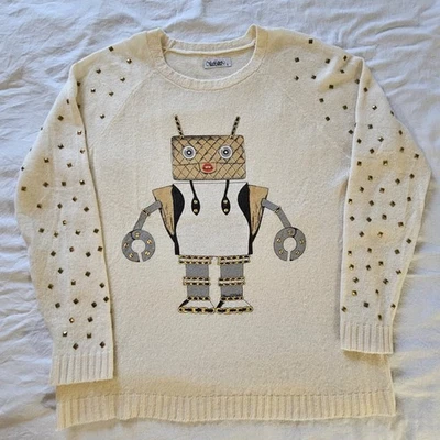 Suéter Pullover Lauren Moshi Cashmere Moda Robot Para Mujer Talla Grande con Tachuelas Foto 1 de 4