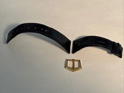 Banda de cuero negro Patek Philippe con hebilla de cierre de oro de 18 quilates Patek Philippe Foto 1 de 4