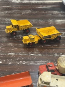 Set Of 2 Vintage Yellow Matchbox Dump Trucks K-2 & K-5 Foden - KW- Dart - Picture 1 of 13