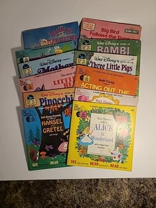 Lot of 12 Disneyland Muppets Sesame Street Record And Book  33 1/3 RPM Vinyl  - Picture 1 of 9