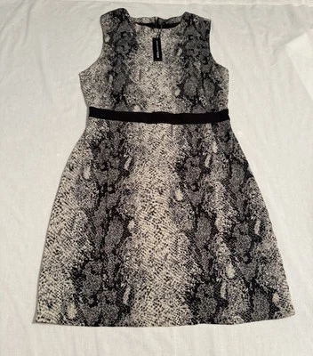 WGB Walter G Baker Dress Womens Medium Snakeskin Lillie Sleeveless Lined - Image 1 of 4