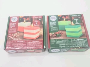 2 Craft It Up! SCENTED CANDLE MAKING KIT Candy Cane And Christmas Tree Scents - Picture 1 of 6