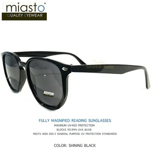 MIASTO PREPPY RUNDE SCHLÜSSELLOCH LESEBRILLE/SCHIRME+2,00 SMOKE/SCHWARZ (UV400) - Bild 1 von 2