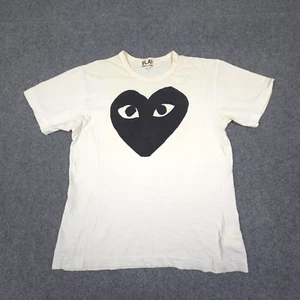 Comme Des Garcons Shirt Womens MEDIUM Off White Short Sleeve T Shirt Size M - Picture 1 of 10