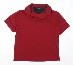 Southbay Mens Red Polyester Blend Polo Size M Collared Button - Picture 1 of 12