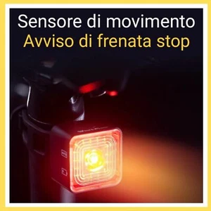 Luce led posteriore ricaricabile per bici da corsa bicicletta mtb usb fanalino . - Foto 1 di 7
