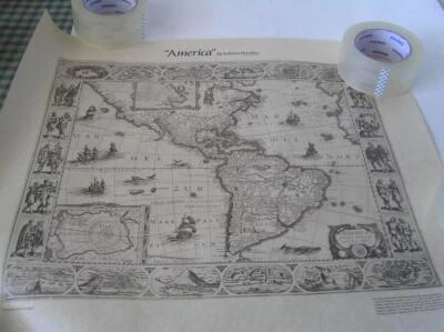 "America" by Jodocus Hondius amsterdam circa 1630, and by Theodore de Bry lot 2 - Image 1 of 4