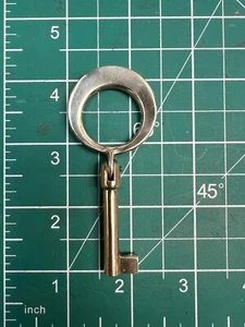 Unusual Polished Brass Hinged Key Blank - Picture 1 of 3