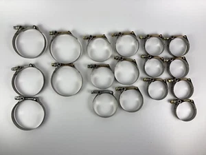 Lot of 18 Stainless Steel T- bolt Clamps Clampco, Five Star and Deal Brands NOS - Picture 1 of 4